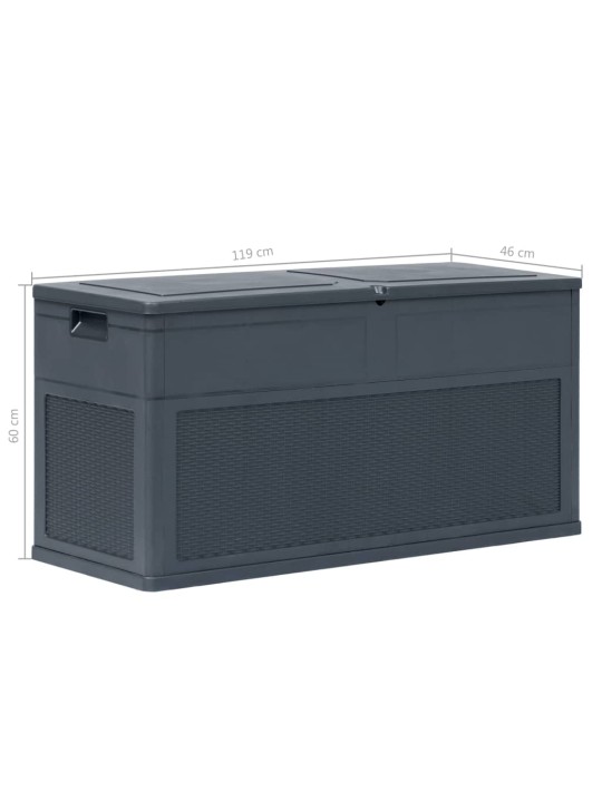 Zahradní úložný box 320 l antracitový