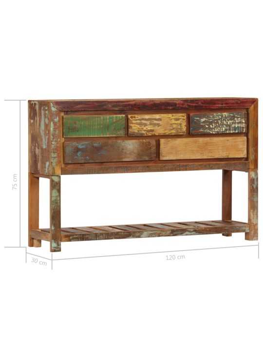 Příborník 120 x 30 x 75 cm masivní recyklované dřevo