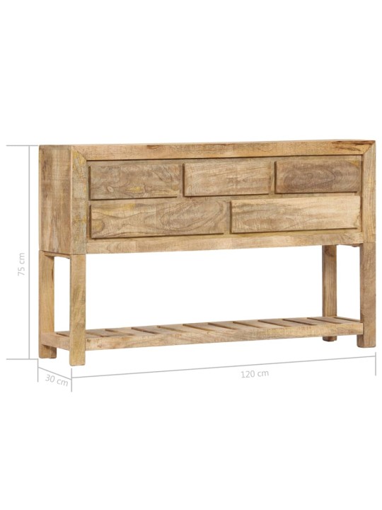 Příborník 120 x 30 x 75 cm masivní mangovníkové dřevo