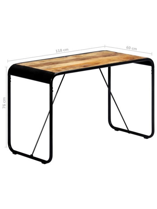 Jídelní stůl 118 x 60 x 76 cm masivní hrubé mangovníkové dřevo