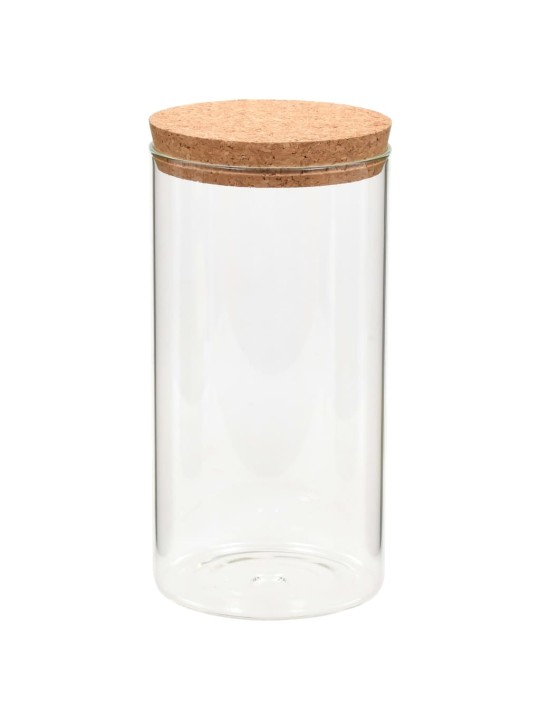 Skleněné dózy s korkovým víčkem 6 ks 1100 ml
