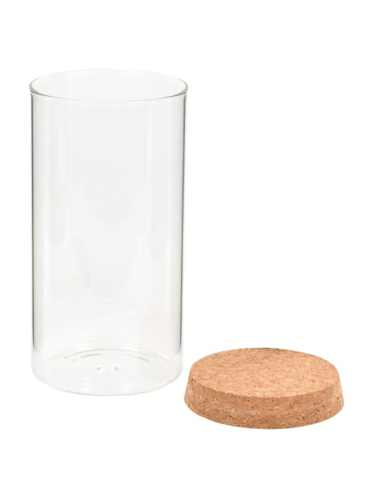 Skleněné dózy s korkovým víčkem 6 ks 1100 ml