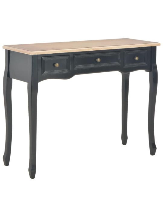 280046 Dressing Console Table with 3 Drawers Black
