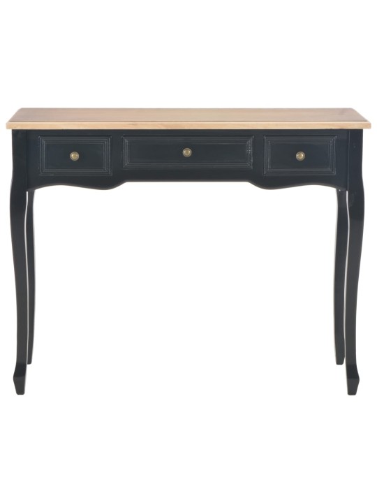 280046 Dressing Console Table with 3 Drawers Black
