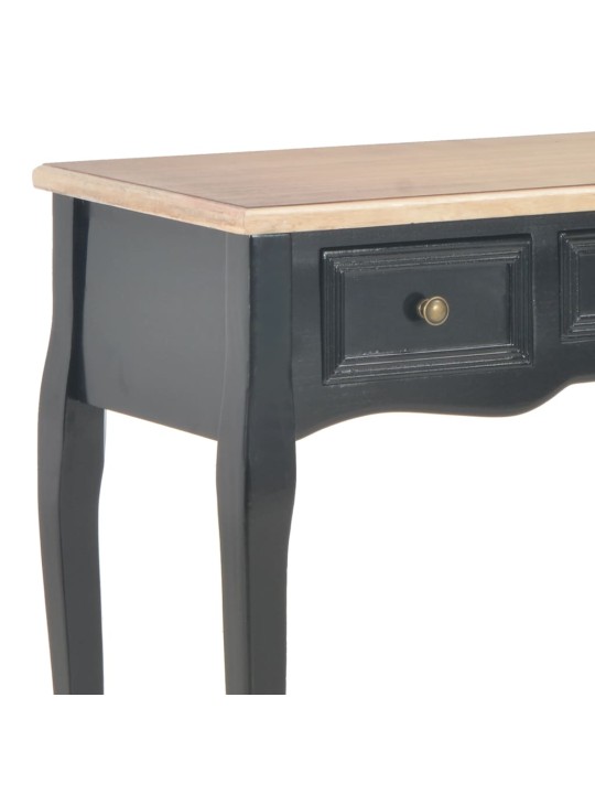 280046 Dressing Console Table with 3 Drawers Black