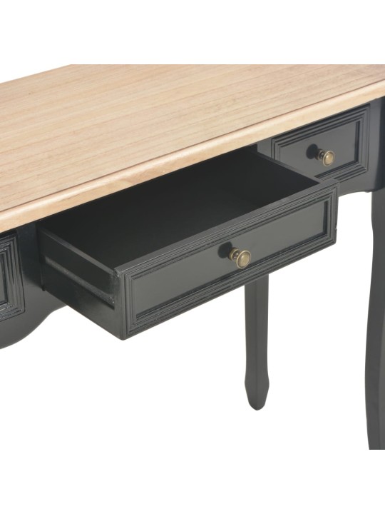 280046 Dressing Console Table with 3 Drawers Black