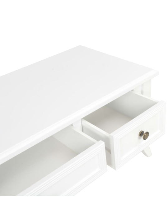 TV stolek bílý 100 x 35 x 35 cm dřevěný
