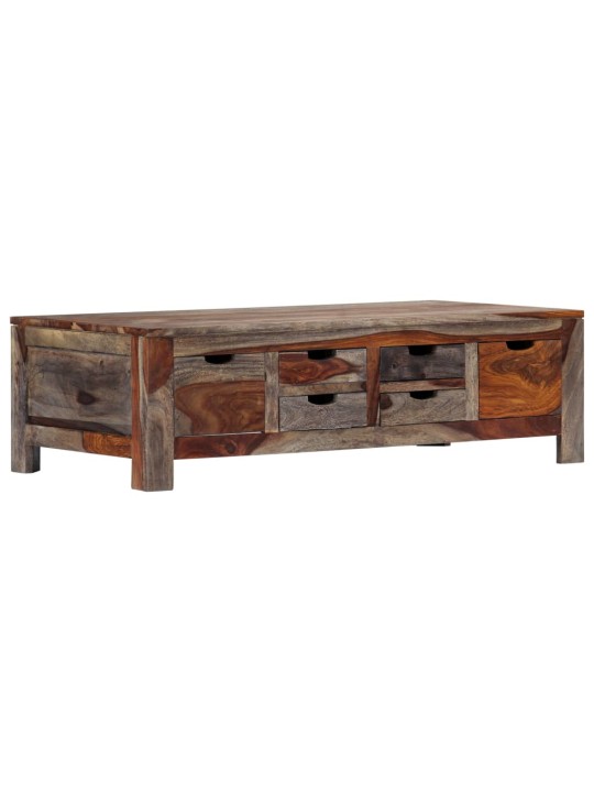 Konferenční stolek šedý 100 x 50 x 30 cm masivní akácie