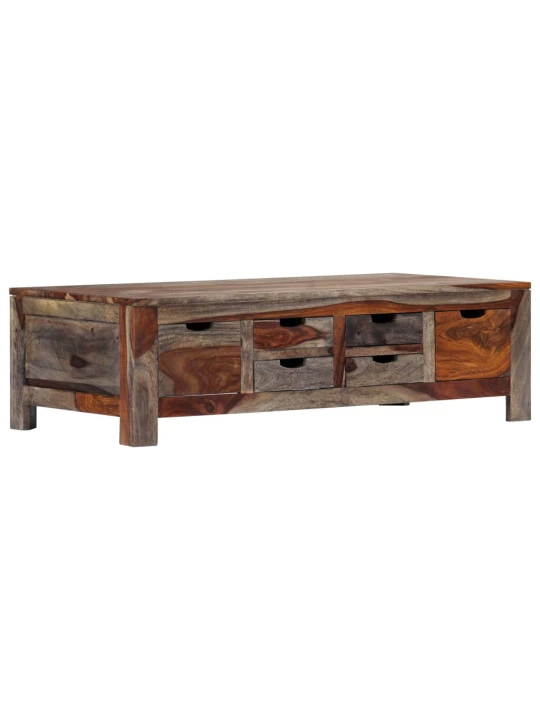 Konferenční stolek šedý 100 x 50 x 30 cm masivní akácie