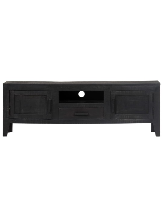 TV stolek černý 118 x 30 x 40 cm masivní mangovníkové dřevo