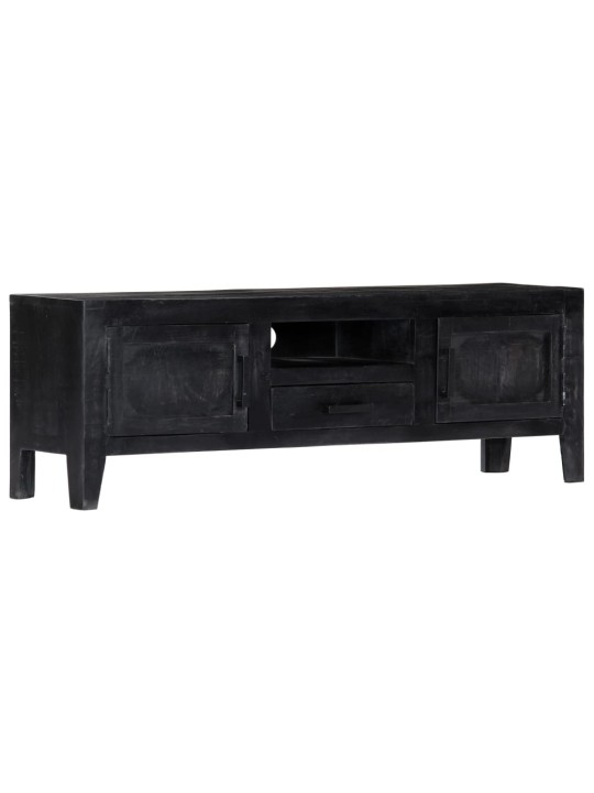 TV stolek černý 118 x 30 x 40 cm masivní mangovníkové dřevo