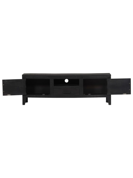 TV stolek černý 118 x 30 x 40 cm masivní mangovníkové dřevo