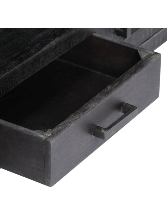 TV stolek černý 118 x 30 x 40 cm masivní mangovníkové dřevo