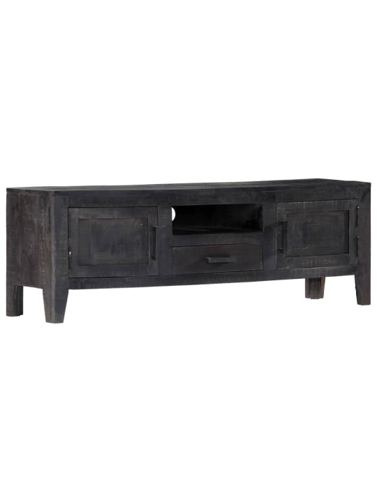 TV stolek černý 118 x 30 x 40 cm masivní mangovníkové dřevo