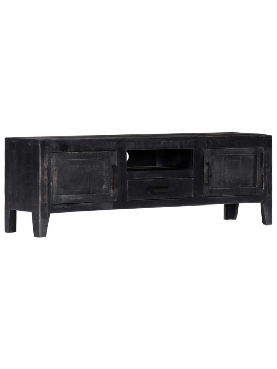 TV stolek černý 118 x 30 x 40 cm masivní mangovníkové dřevo