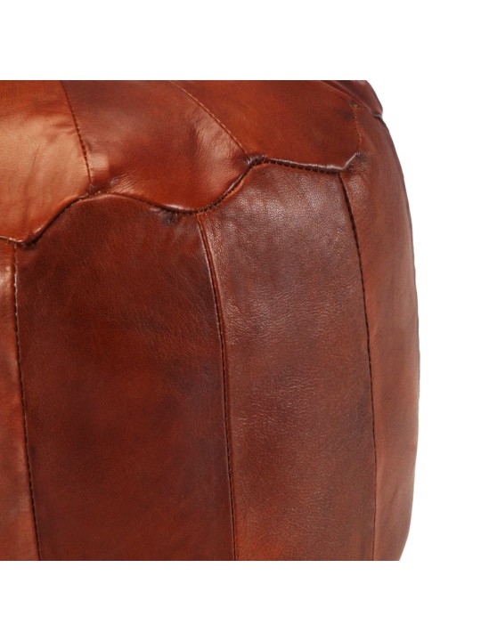 Sedací puf bronzový 40 x 35 cm pravá kozí kůže
