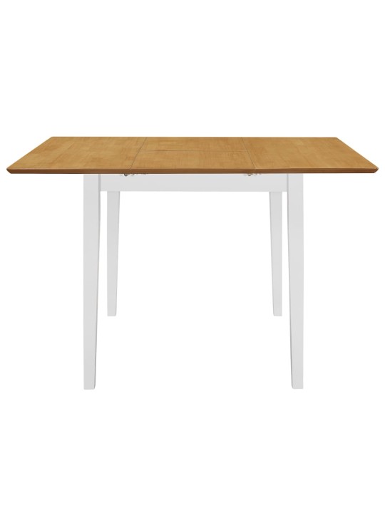 Rozkládací jídelní stůl bílý (80–120) x 80 x 74 cm MDF