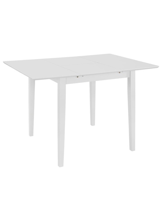 Rozkládací jídelní stůl bílý (80–120) x 80 x 74 cm MDF