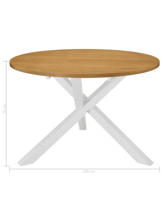 Jídelní stůl bílý 120 x 75 cm MDF