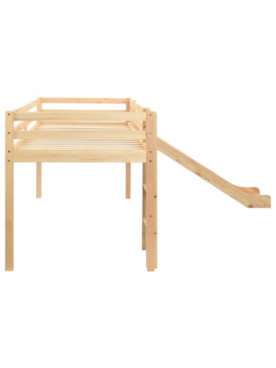 Rám dětské patrové postele skluzavka a žebřík borovice 97x208cm