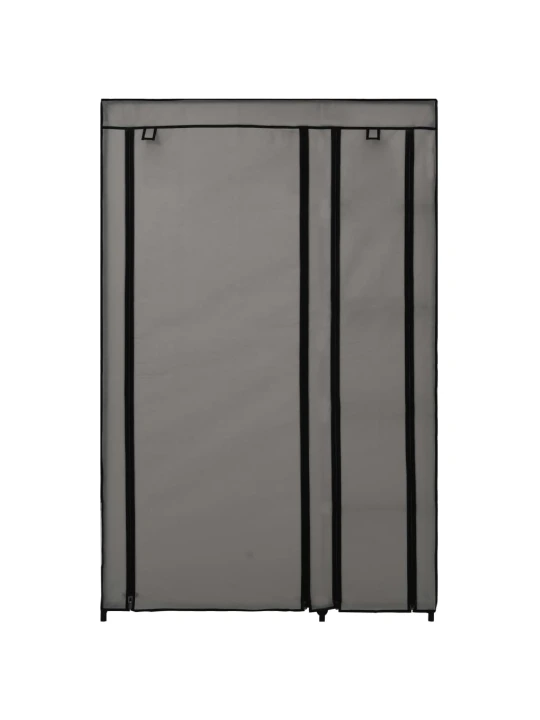 Skládací šatní skříň šedá 110 x 45 x 175 cm textil