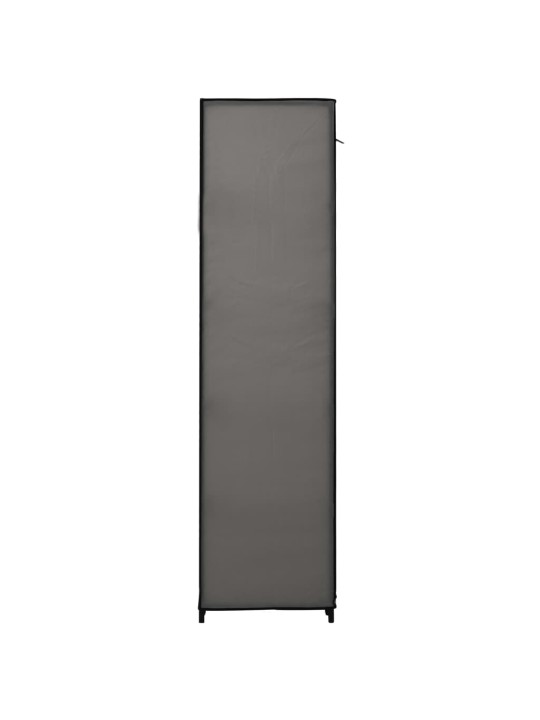 Skládací šatní skříň šedá 110 x 45 x 175 cm textil