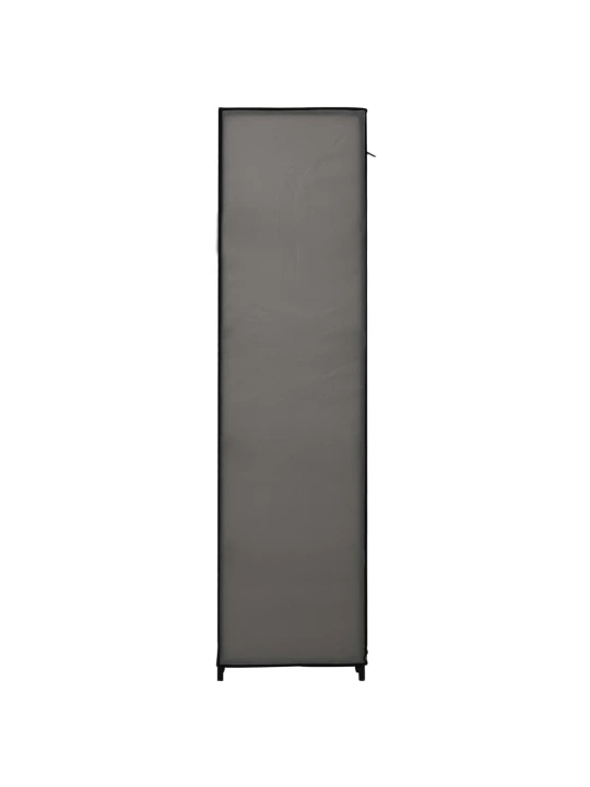 Skládací šatní skříň šedá 110 x 45 x 175 cm textil