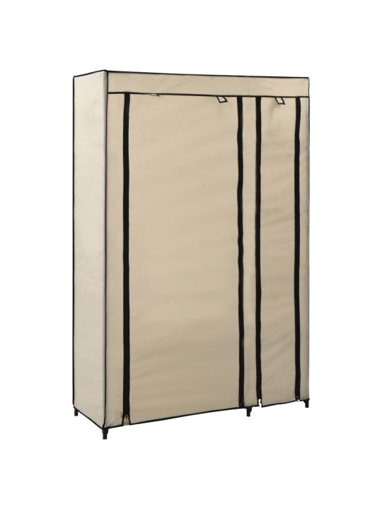 Skládací šatní skříně 2 ks krémové 110 x 45 x 175 cm textil
