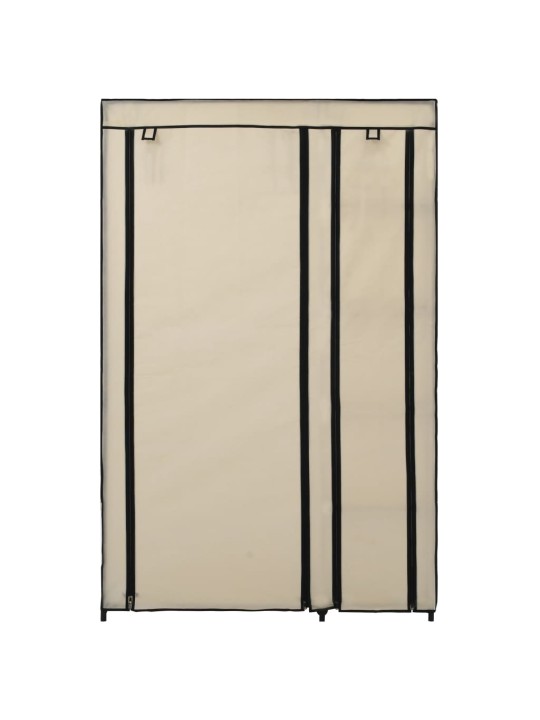 Skládací šatní skříně 2 ks krémové 110 x 45 x 175 cm textil