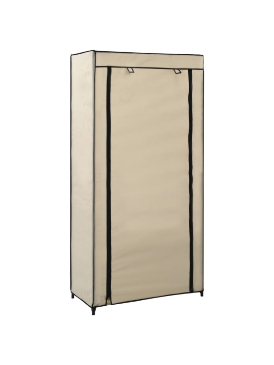 Botník s potahem krémový 58 x 28 x 106 cm textil