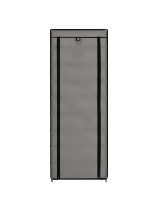 Botník s potahem šedý 57 x 29 x 162 cm textil