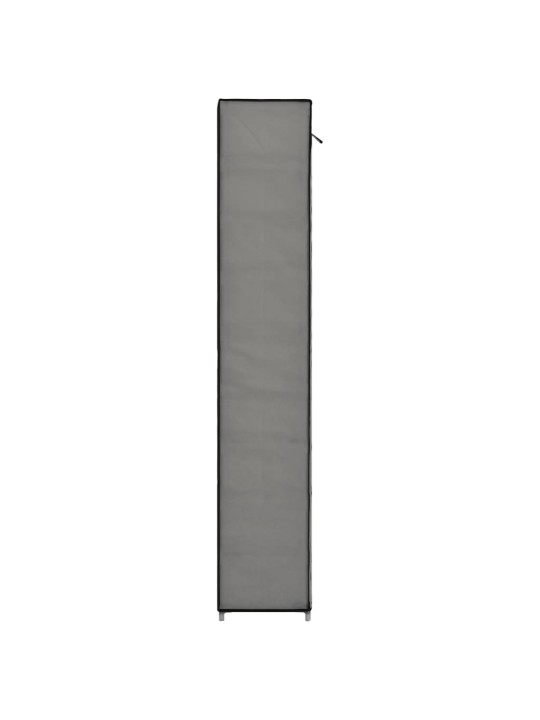 Botník s potahem šedý 57 x 29 x 162 cm textil