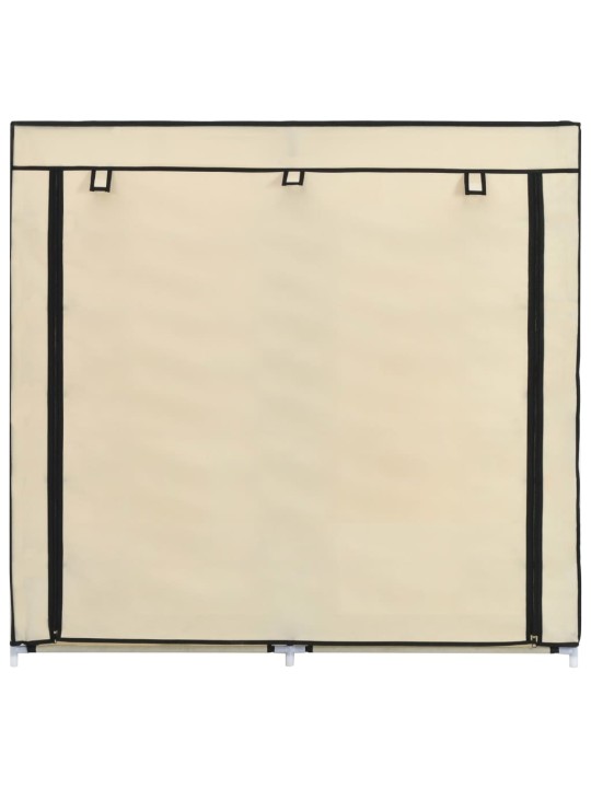 Botník s potahem krémový 115 x 28 x 110 cm textil