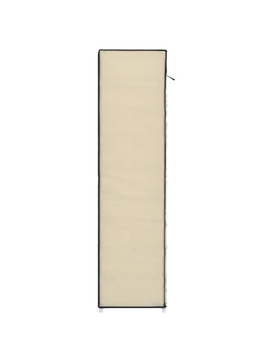 Botník s potahem krémový 115 x 28 x 110 cm textil