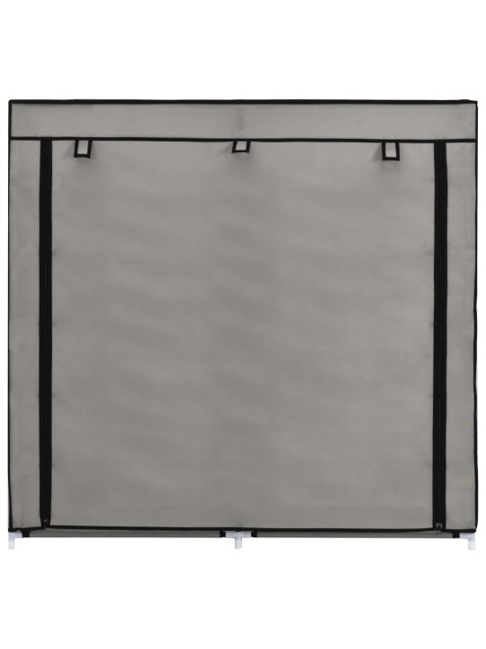 Botník s potahem šedý 115 x 28 x 110 cm textil