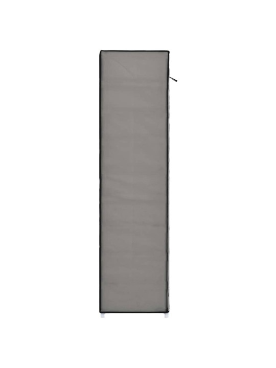 Botník s potahem šedý 115 x 28 x 110 cm textil