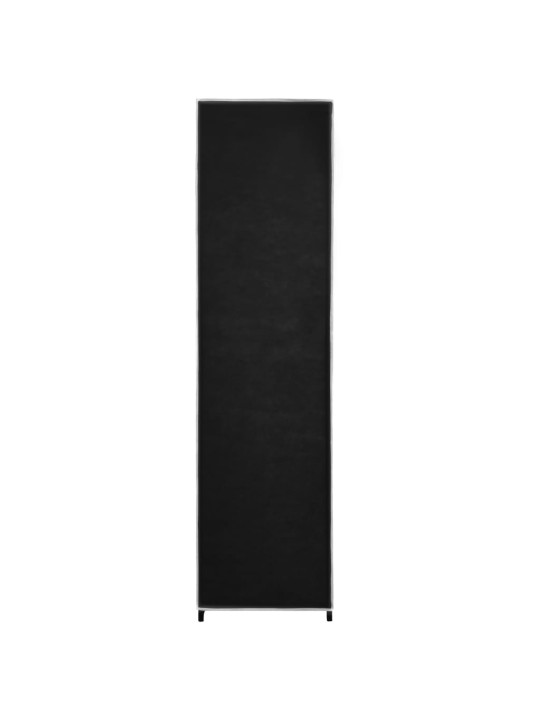 282445 Wardrobe with 4 Compartments Black 175x45x170 cm