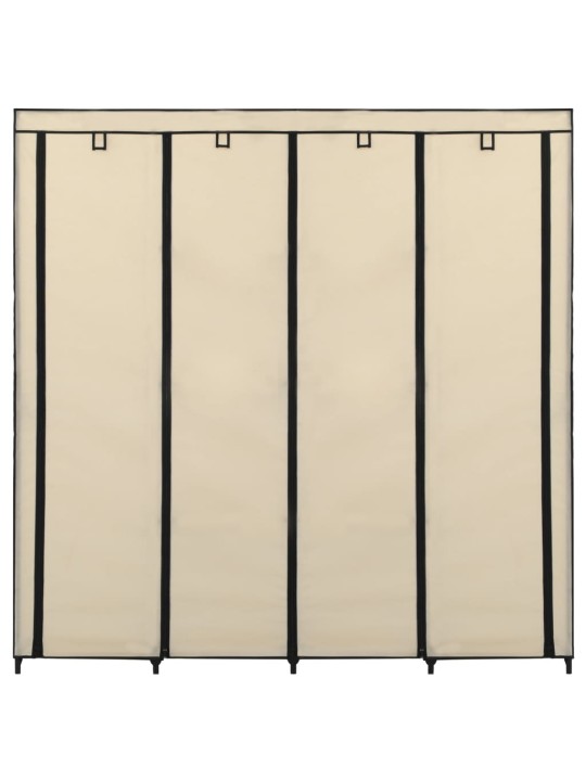Šatní skříň se 4 přihrádkami krémová 175 x 45 x 170 cm