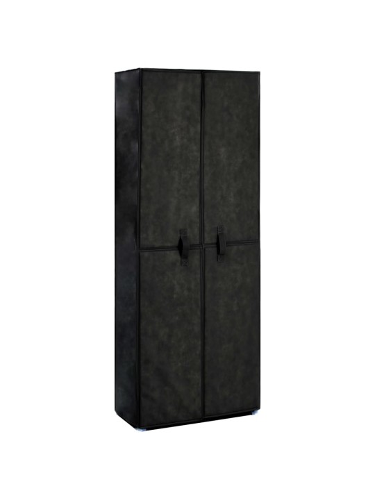 Botník s potahem černý 60 x 30 x 166 cm textil