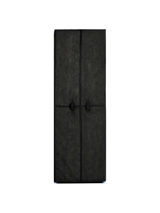 Botník s potahem černý 60 x 30 x 166 cm textil