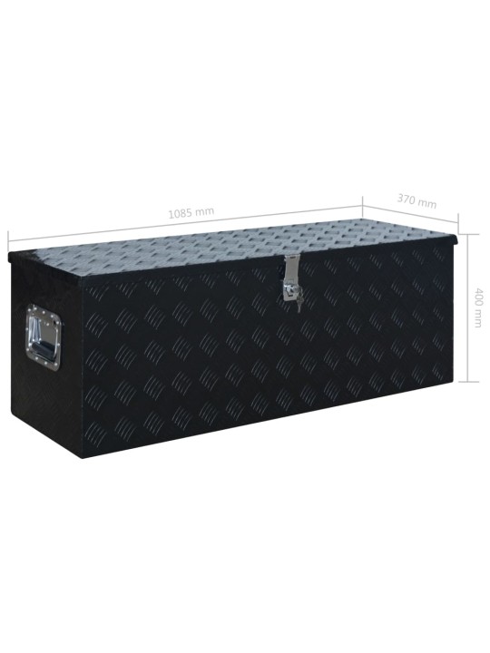 Hliníkový box 1085 x 370 x 400 mm černý