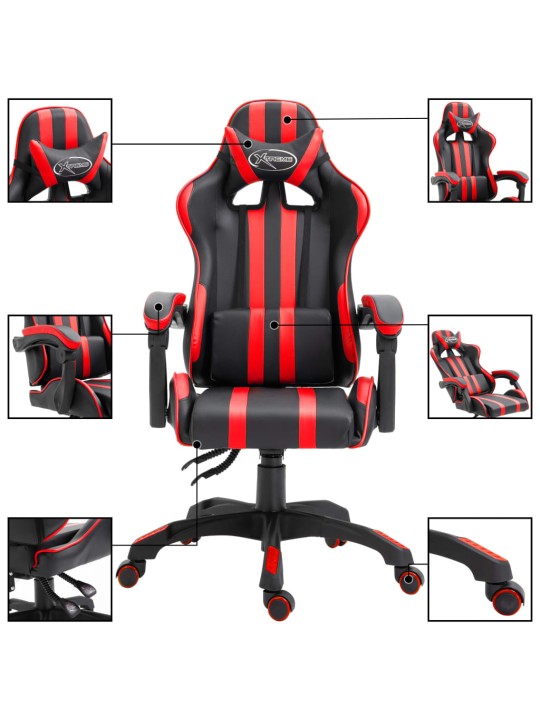 Herní židle vínová umělá kůže