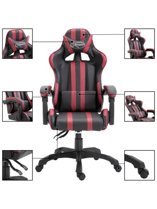 Herní židle vínová umělá kůže