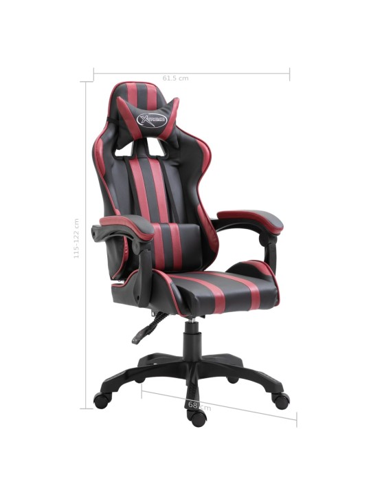 Herní židle vínová umělá kůže