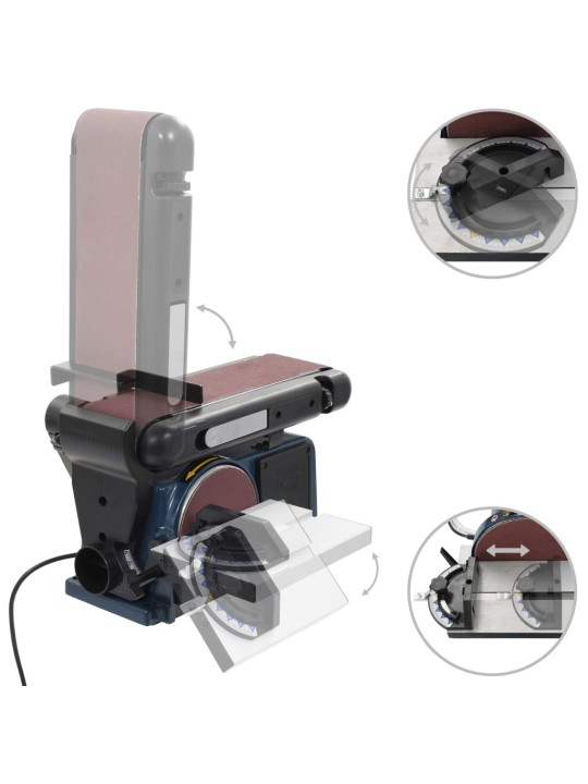 Elektrická pásová a kotoučová bruska 370 W 150 mm