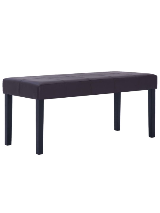 Lavice 106 cm hnědá umělá kůže