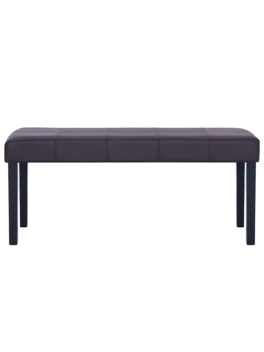Lavice 106 cm hnědá umělá kůže
