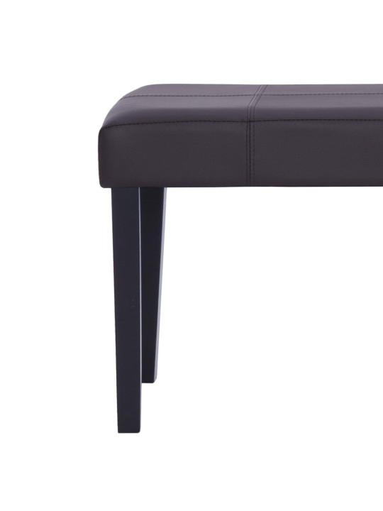Lavice 106 cm hnědá umělá kůže