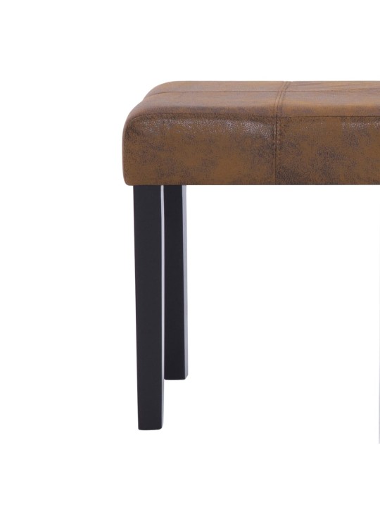 Lavice 106 cm hnědá umělá semišová kůže
