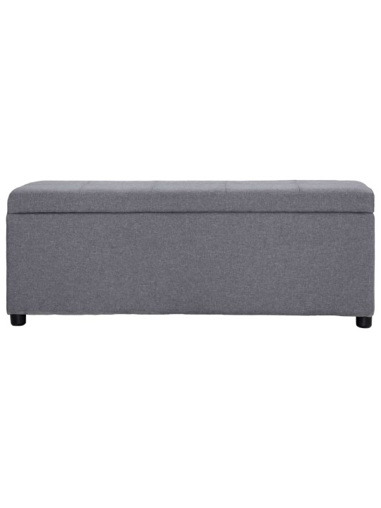 Lavice s úložným prostorem 116 cm světle šedá polyester